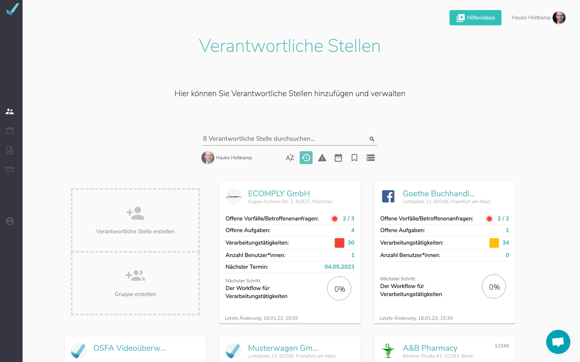 All Controllers at a Glance